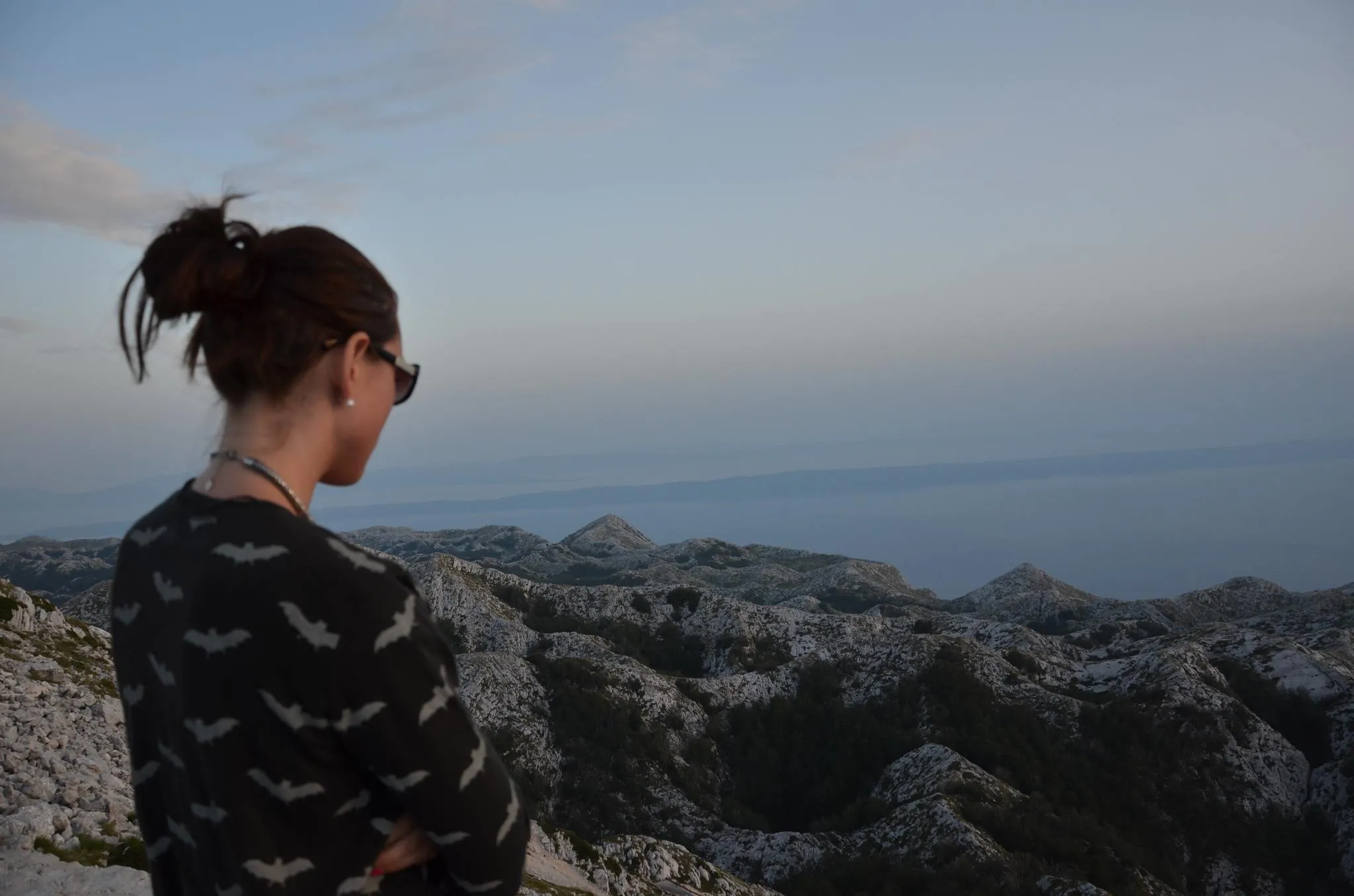 Karmen Žirovnik looking out to sea on the Dalmatian coast